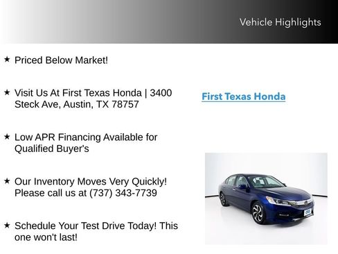 Used 2016 Honda Accord EX image 10