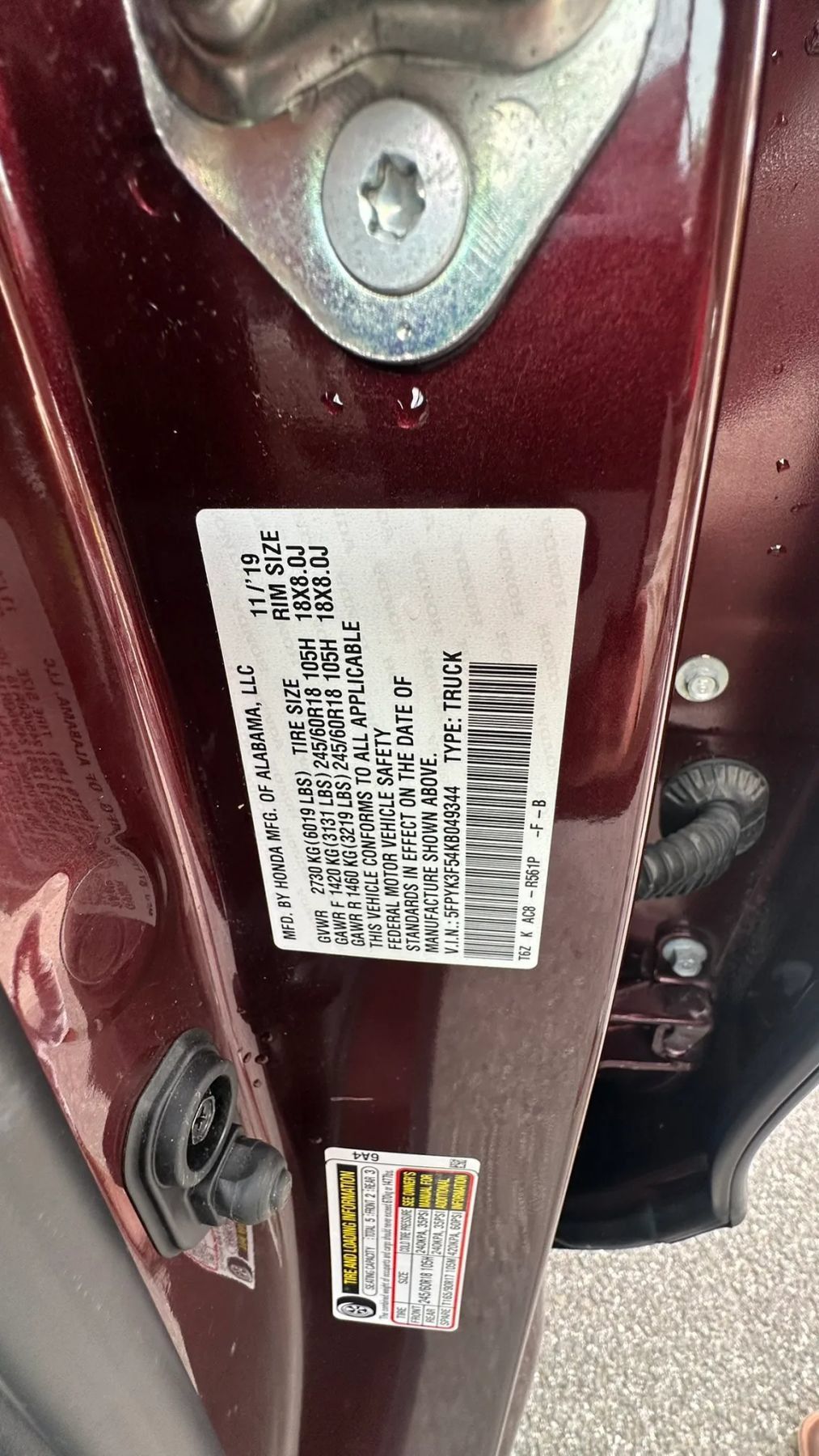 Used 2019 Honda Ridgeline RTL image 13
