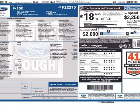 Used 2018 Ford F150 XLT w/ Equipment Group 302A Luxury image 4