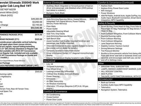 Used 2025 Chevrolet Silverado 3500 W/T w/ WT Convenience Package AWD/4WD image 9