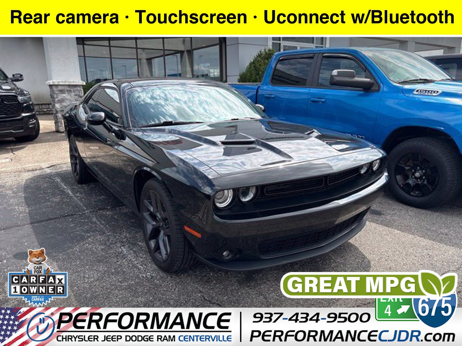 Used 2021 Dodge Challenger SXT w/ Blacktop Package RWD image 1