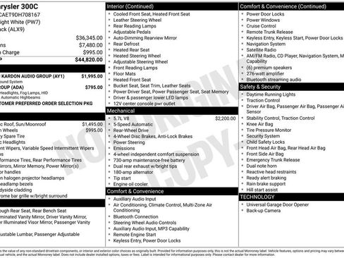 Used 2013 Chrysler 300 C w/ Harman Kardon Audio Group RWD image 2
