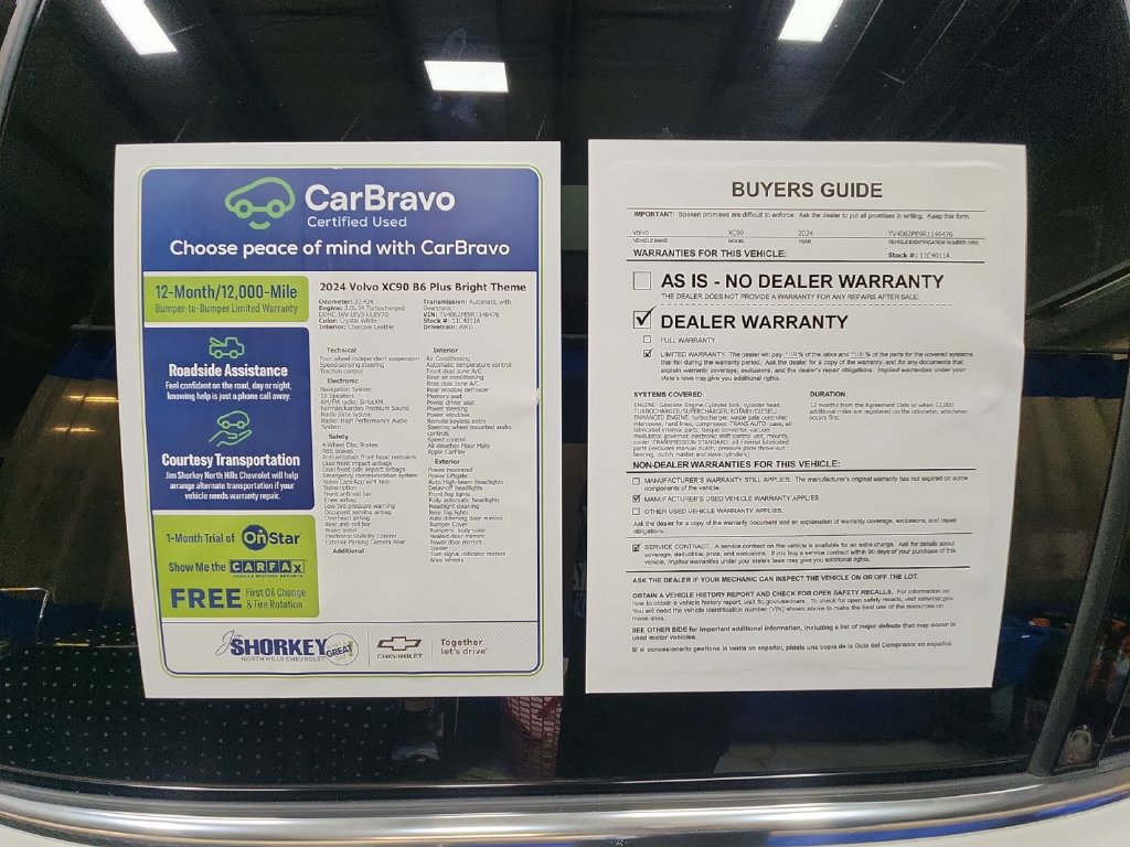 Used 2024 Volvo XC90 B6 Plus w/ Protection Package Premier AWD/4WD image 33