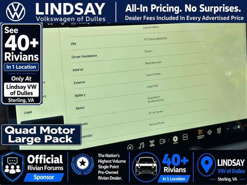 Used 2022 Rivian R1T Launch Edition AWD/4WD image 23