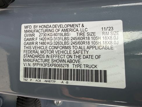 Used 2023 Honda Ridgeline RTL image 22
