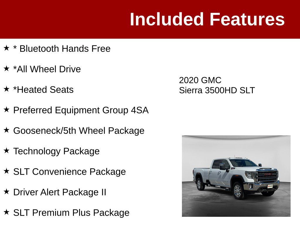 Used 2020 GMC Sierra 3500 SLT w/ SLT Premium Plus Package AWD/4WD image 3