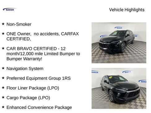 Certified 2024 Chevrolet Blazer RS w/ Enhanced Convenience Package AWD/4WD image 4