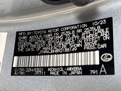 Certified 2024 Lexus UX 250h F Sport image 23