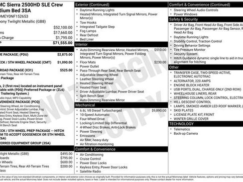 Used 2022 GMC Sierra 2500 SLE w/ SLE Value Package; image 40