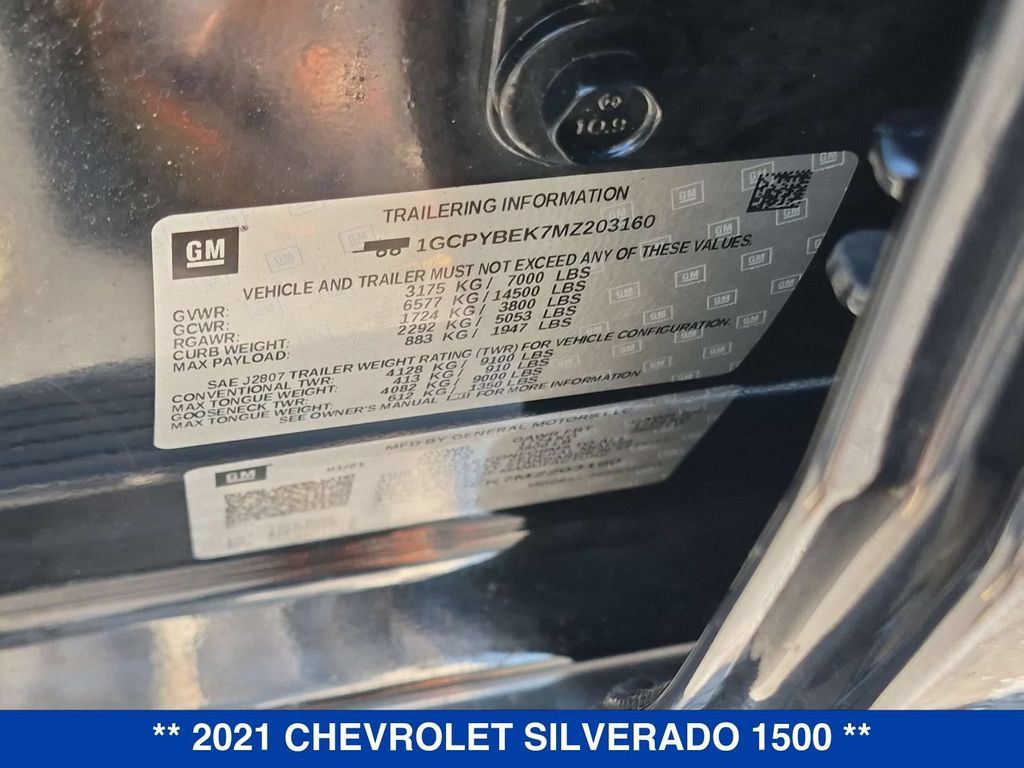 Used 2021 Chevrolet Silverado 1500 Custom AWD/4WD image 26
