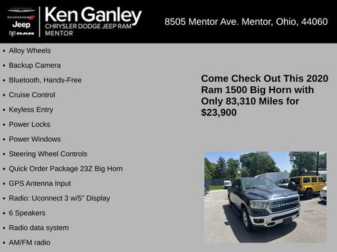 Used 2020 RAM 1500 Big Horn AWD/4WD image 5