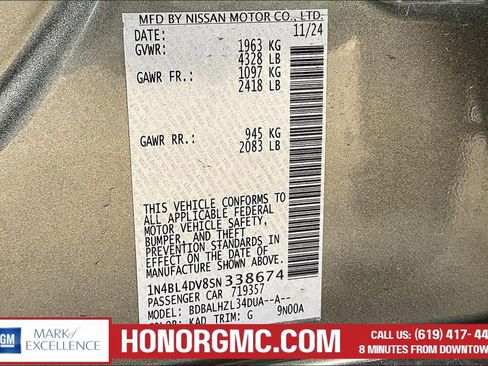 Used 2025 Nissan Altima 2.5 SV FWD image 18