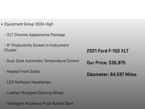 Used 2021 Ford F150 XLT w/ Equipment Group 302A High AWD/4WD image 12