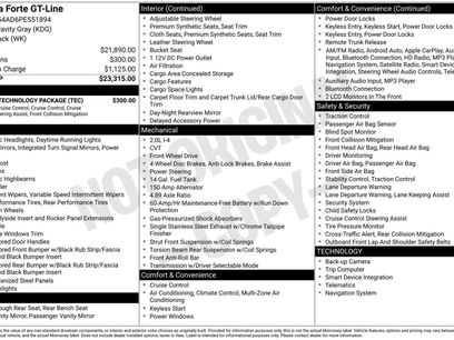 Certified 2023 Kia Forte GT-Line w/ GT-Line Technology Package