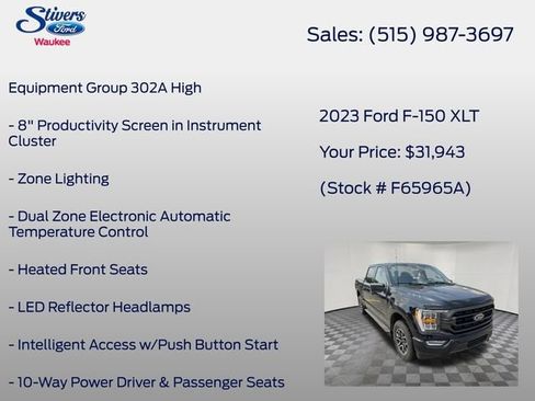 Used 2023 Ford F150 XLT w/ Equipment Group 302A High AWD/4WD image 16