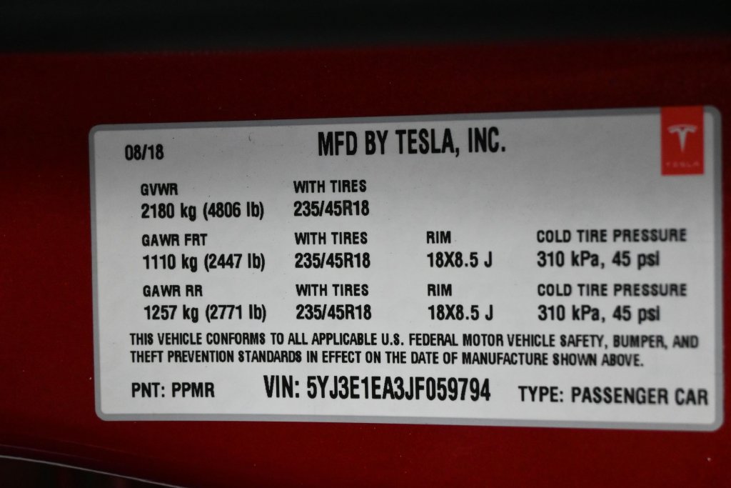 Used 2018 Tesla Model 3 Long Range RWD image 8
