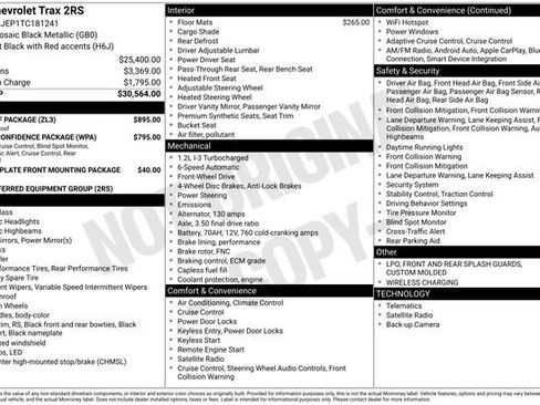 New 2026 Chevrolet Trax RS w/ Sunroof Package FWD image 6