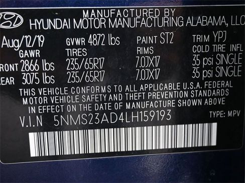 Used 2020 Hyundai Santa Fe SE image 7