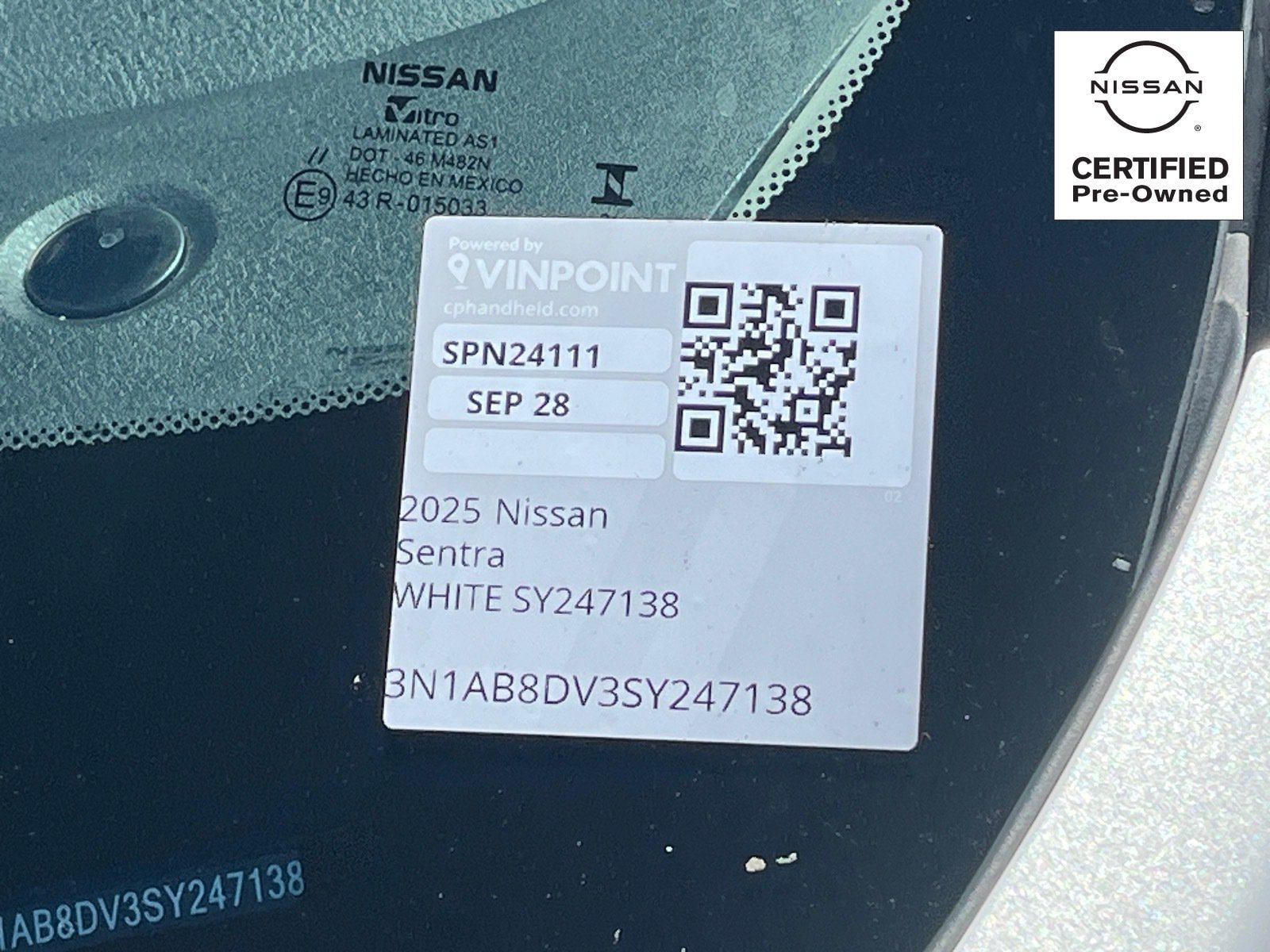 Certified 2025 Nissan Sentra SR FWD image 30