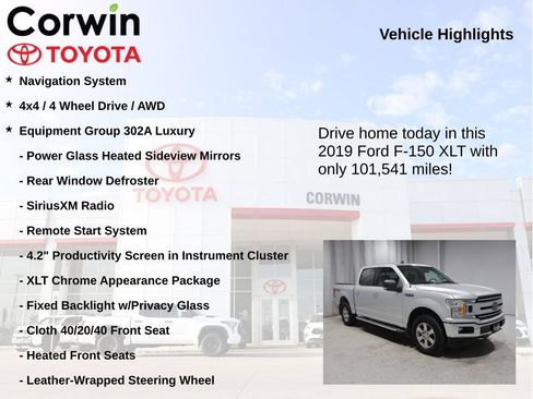 Used 2019 Ford F150 XLT w/ Equipment Group 302A Luxury AWD/4WD image 7