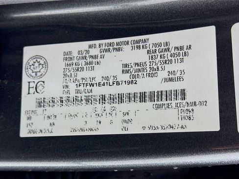 Used 2020 Ford F150 Lariat w/ Equipment Group 502A Luxury image 62