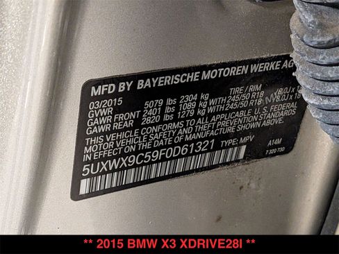 Used 2015 BMW X3 xDrive28i image 30