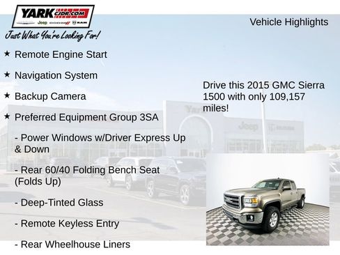 Used 2015 GMC Sierra 1500 SLE w/ SLE Value Package image 7