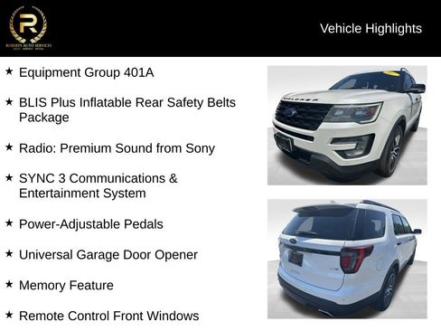 Used 2017 Ford Explorer Sport w/ Equipment Group 401A AWD/4WD image 9