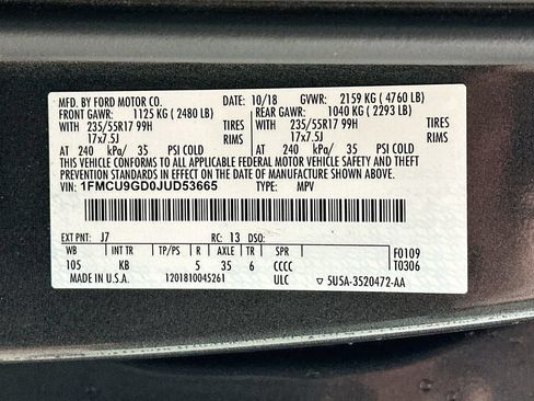 Used 2018 Ford Escape SE w/ SE Sync 3 Package AWD/4WD image 34
