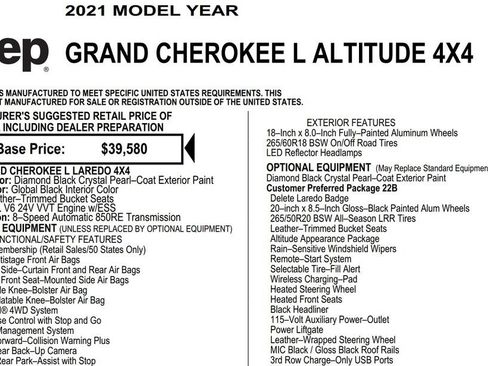 Used 2021 Jeep Grand Cherokee L Laredo image 25