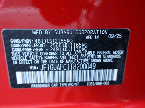 New 2026 Subaru Impreza 2.0i Sport image 23