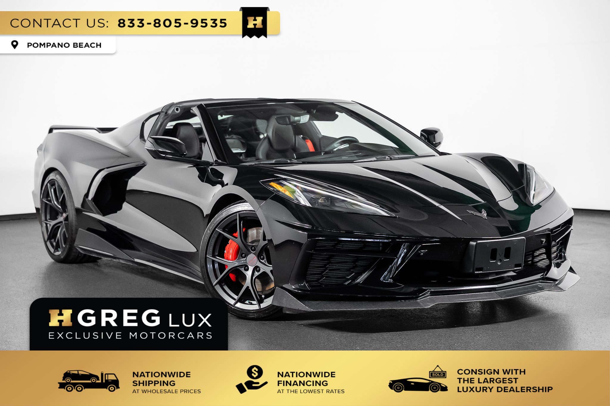 Used 2023 Chevrolet Corvette Stingray Premium Cpe w/ Z51 Performance Package RWD image 1