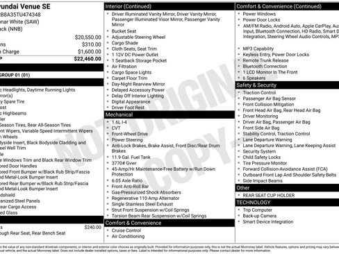 New 2026 Hyundai Venue SE FWD image 21