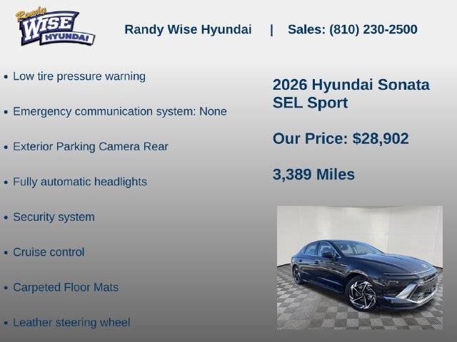 New 2026 Hyundai Sonata SEL AWD/4WD image 10