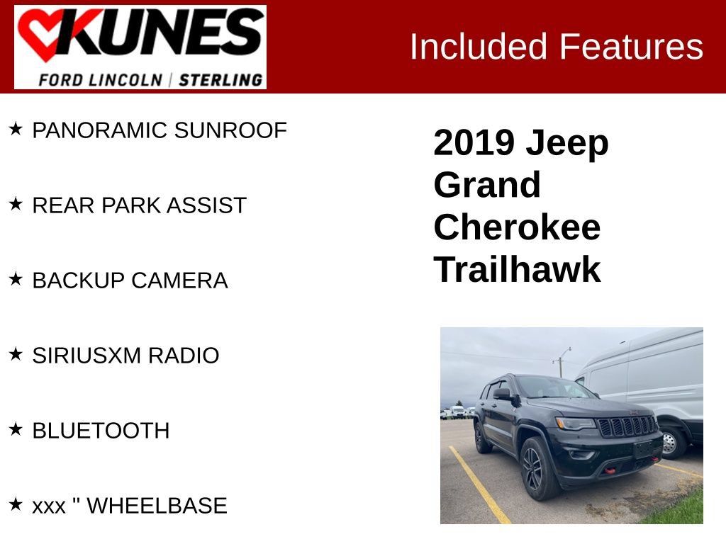 Used 2019 Jeep Grand Cherokee Trailhawk w/ Trailhawk Luxury Group AWD/4WD image 3