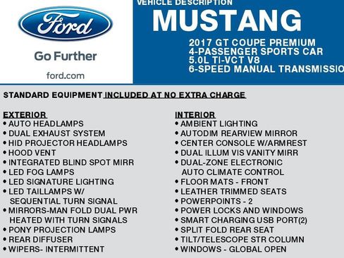 Used 2017 Ford Mustang GT Premium w/ GT Performance Package RWD image 19