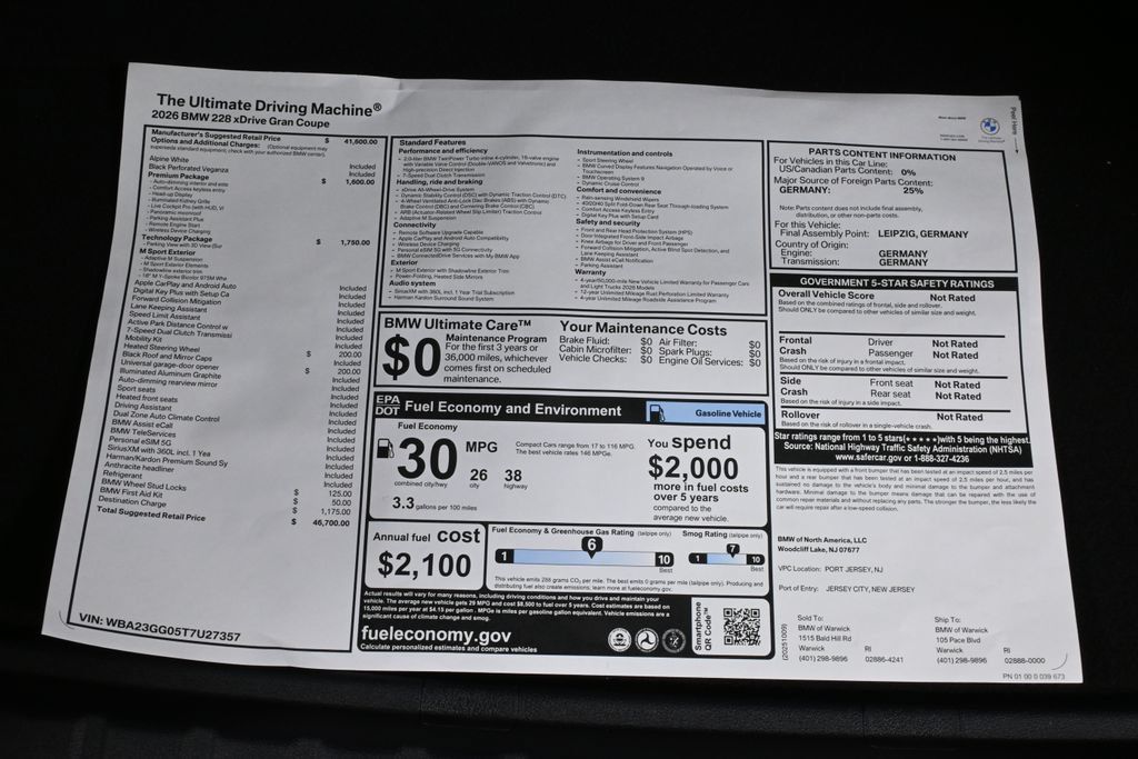 Used 2026 BMW 228i xDrive w/ Technology Package AWD/4WD image 38