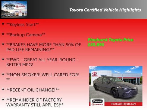 Certified 2025 Toyota Camry SE FWD image 36