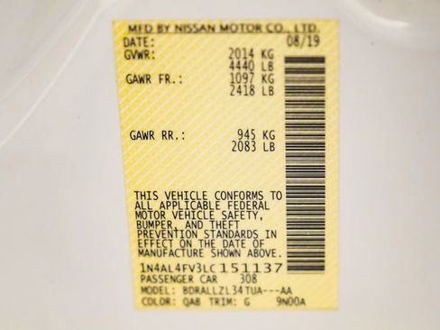 Used 2020 Nissan Altima 2.0 Platinum image 52