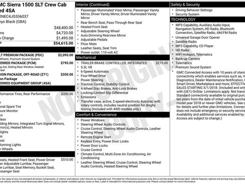 Used 2018 GMC Sierra 1500 SLT w/ Texas SLT Premium Package AWD/4WD image 9