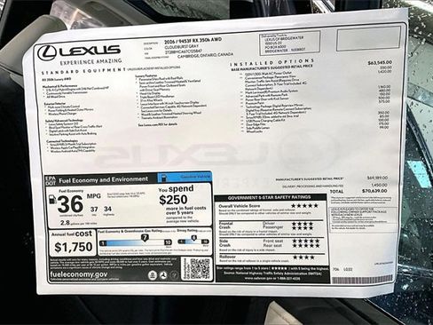New 2026 Lexus RX 350 image 14