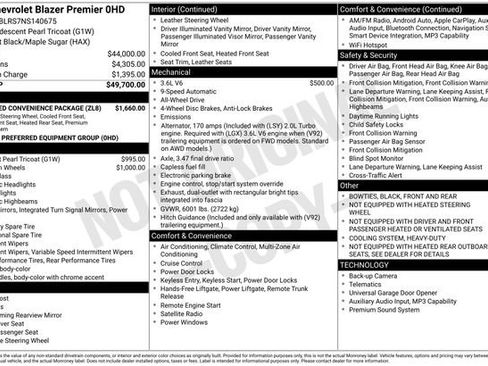 Used 2022 Chevrolet Blazer Premier w/ Enhanced Convenience Package image 36