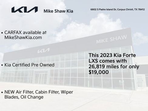 Certified 2023 Kia Forte LXS w/ LXS Technology Package FWD image 3