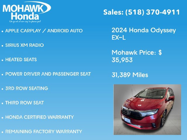 Certified 2024 Honda Odyssey EX-L image 16