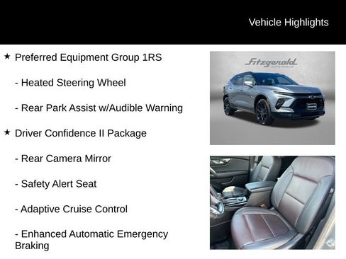 Used 2023 Chevrolet Blazer RS w/ Driver Confidence II Package AWD/4WD image 9
