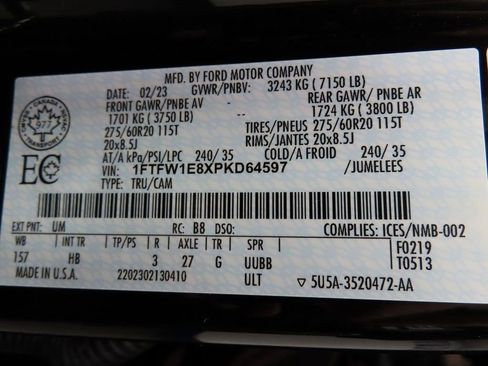 Used 2023 Ford F150 Lariat w/ Equipment Group 502A High image 54