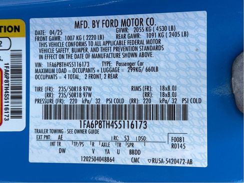 Used 2025 Ford Mustang Coupe RWD image 25