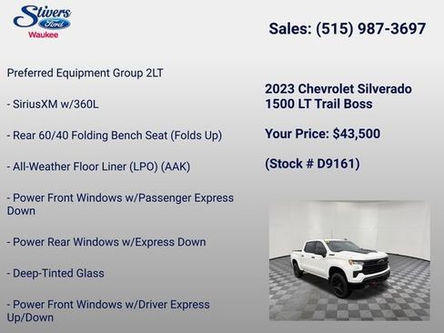 Used 2023 Chevrolet Silverado 1500 LT Trail Boss w/ Protection Package AWD/4WD image 8