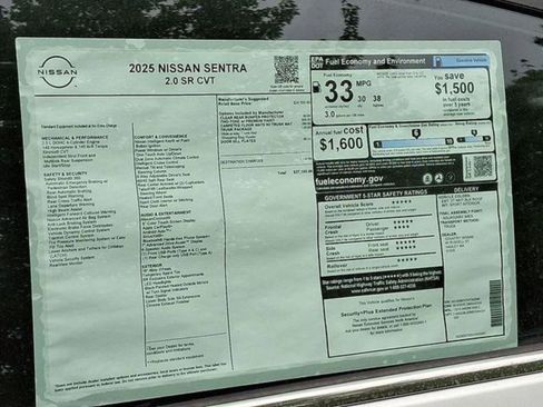 New 2025 Nissan Sentra SR w/ Trunk Package image 17