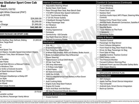 New 2026 Jeep Gladiator Sport AWD/4WD image 9